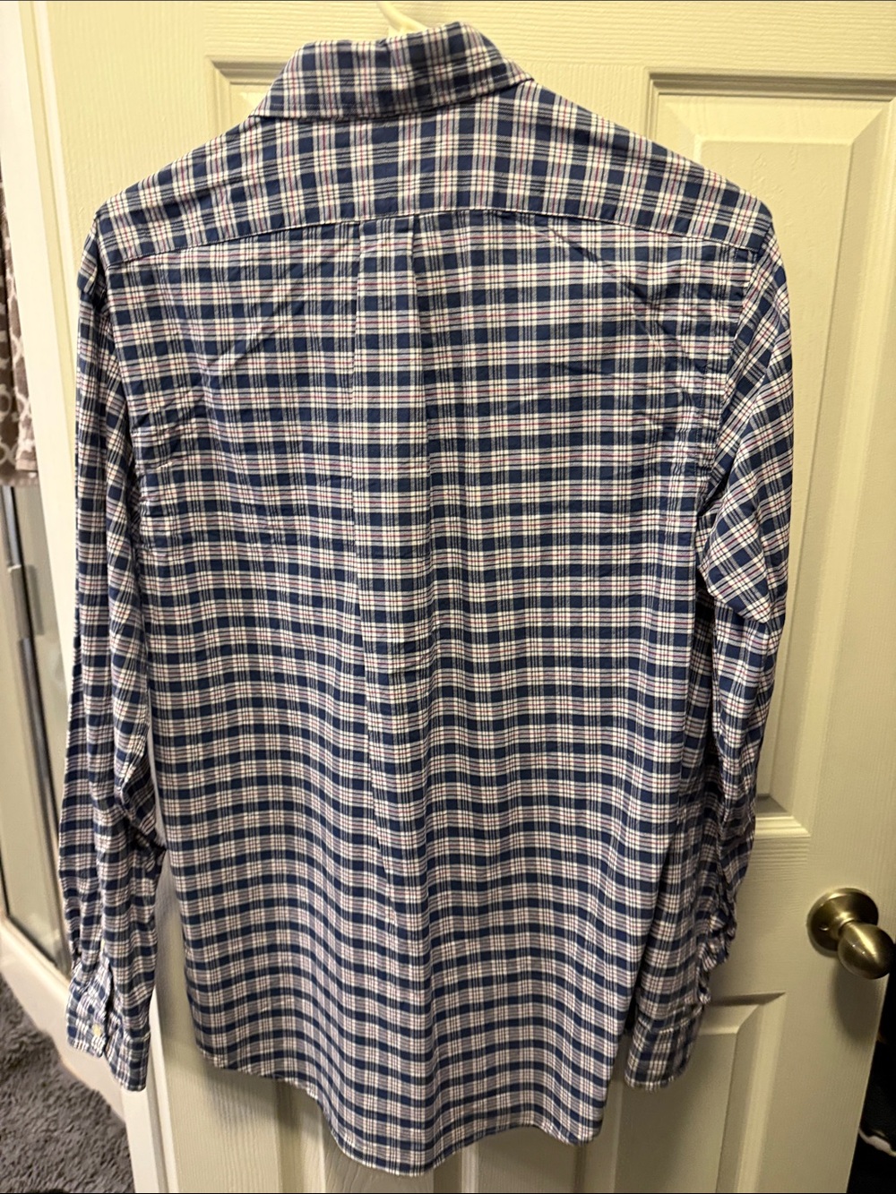 Ralph Lauren Navy and White Plaid Button-Down Shirt - Picture 3 of 4